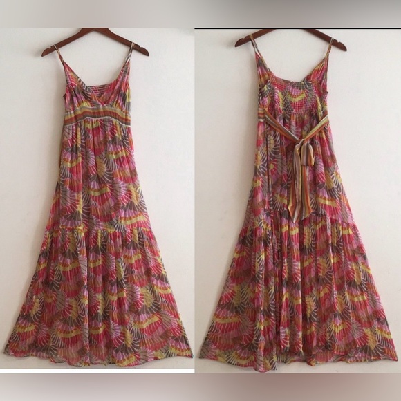 Trina Turk Dresses & Skirts - Trina Turk Floral Print Silk Belted Maxi Dress